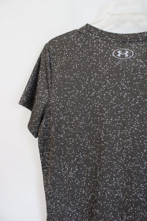 Under Armour Green Gray Speckled Athletic Top | M