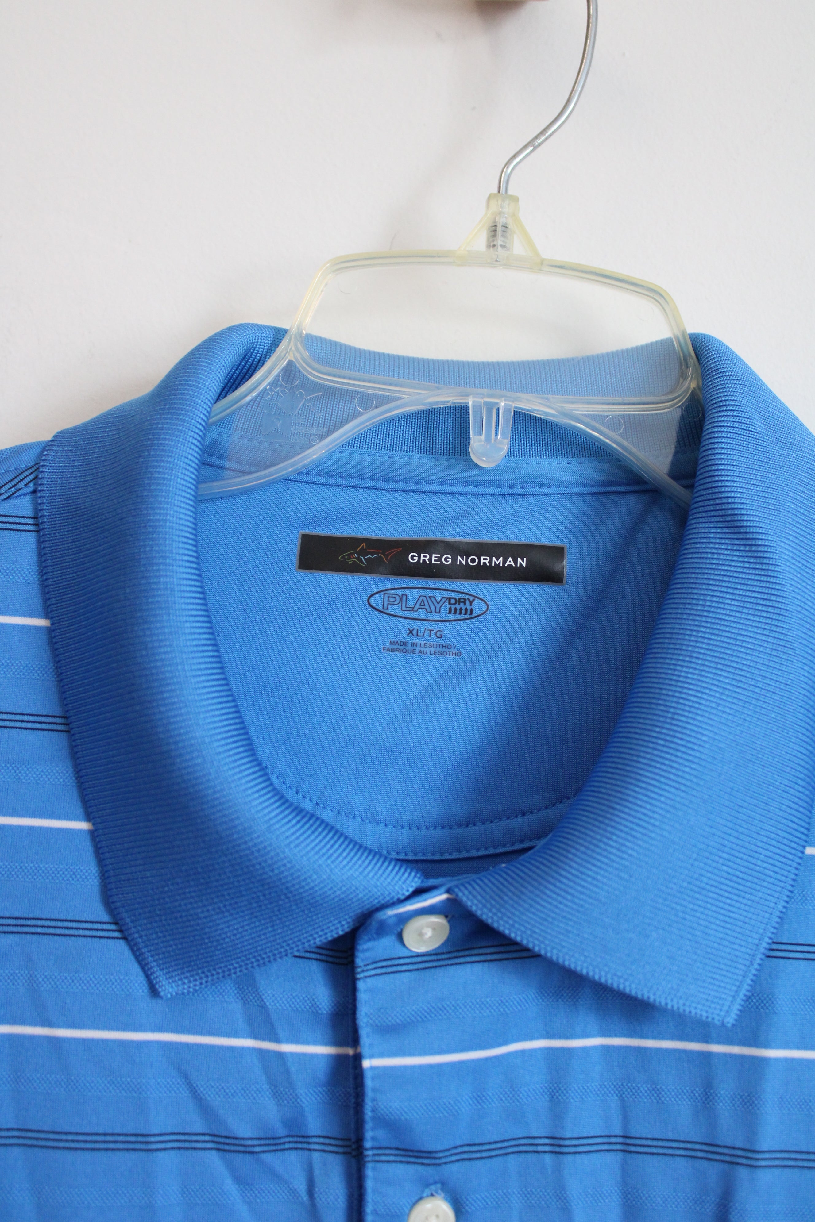 Greg Norman PlayDry Blue Polo Shirt | XL