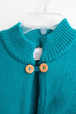 Runasimi Green Alpaca Blend Knit Poncho | One Size