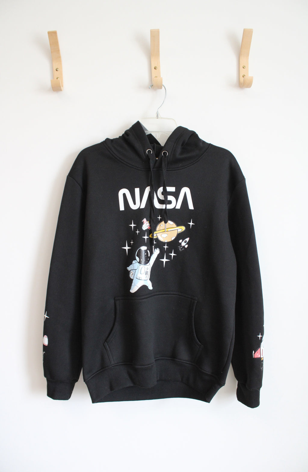 Shein Black Nasa Hoodie | M