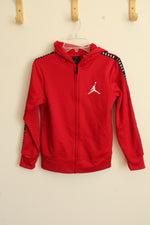 Jordan red zip hooded sweatshirt | 8/10