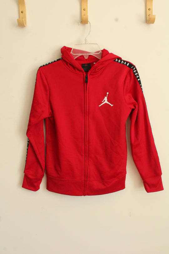 Jordan red zip hooded sweatshirt | 8/10