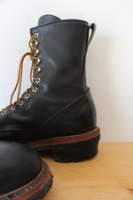 Red Wing 218 LoggerMax Black Boots | Size 10.5