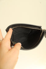 Coach Black Smooth Leather Clutch Wristlet