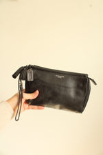 Coach Black Smooth Leather Clutch Wristlet