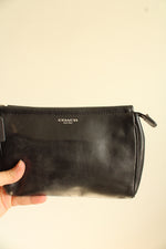 Coach Black Smooth Leather Clutch Wristlet