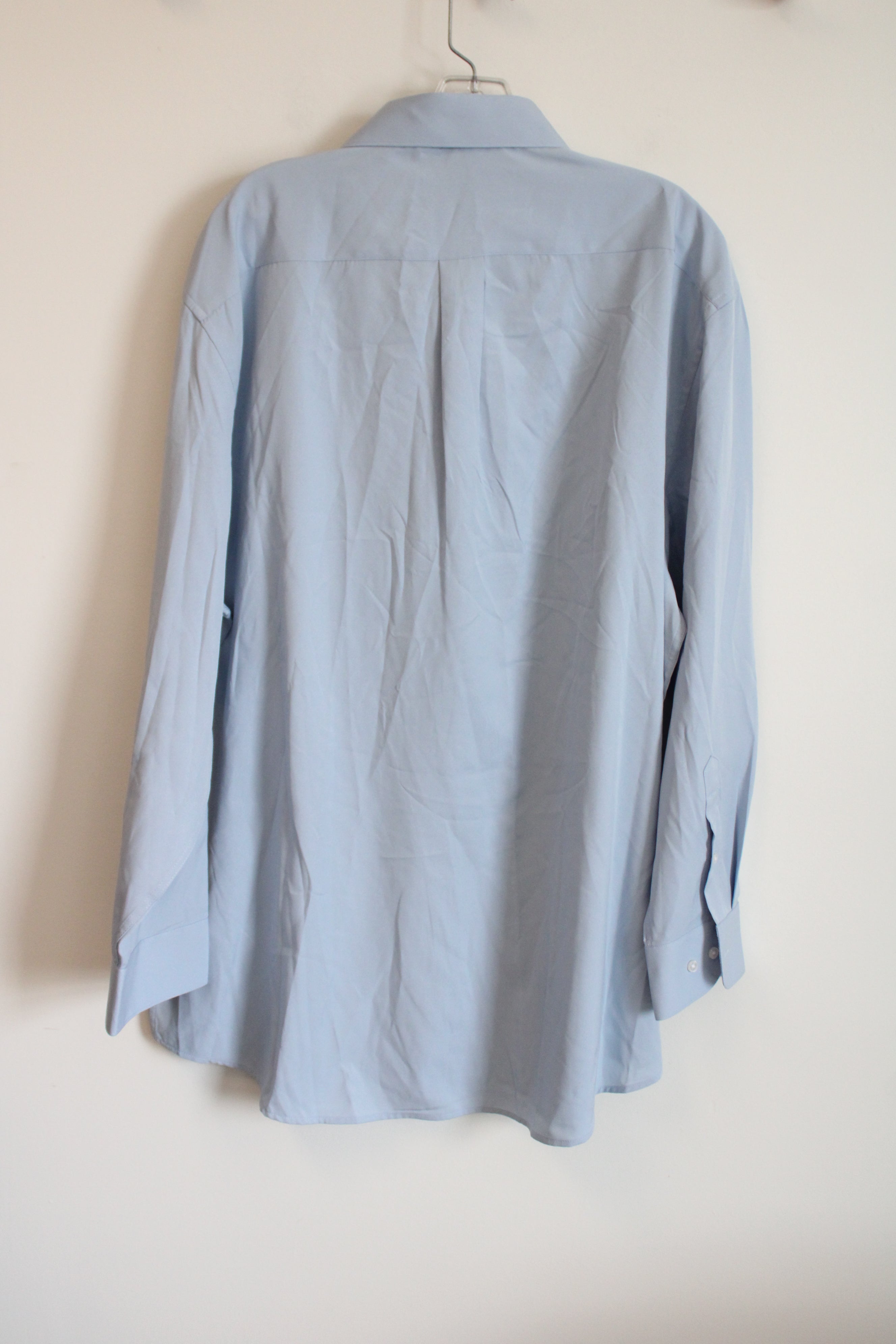 NEW Christian Aujard Performance Stretch Light Blue Button Down Regular Fit Shirt | 2XL 18-18 1/2 34/35