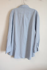 NEW Christian Aujard Performance Stretch Light Blue Button Down Regular Fit Shirt | 2XL 18-18 1/2 34/35