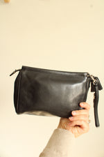 Coach Black Smooth Leather Clutch Wristlet