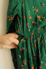 Love Fire Green Floral Cutout Dress | M