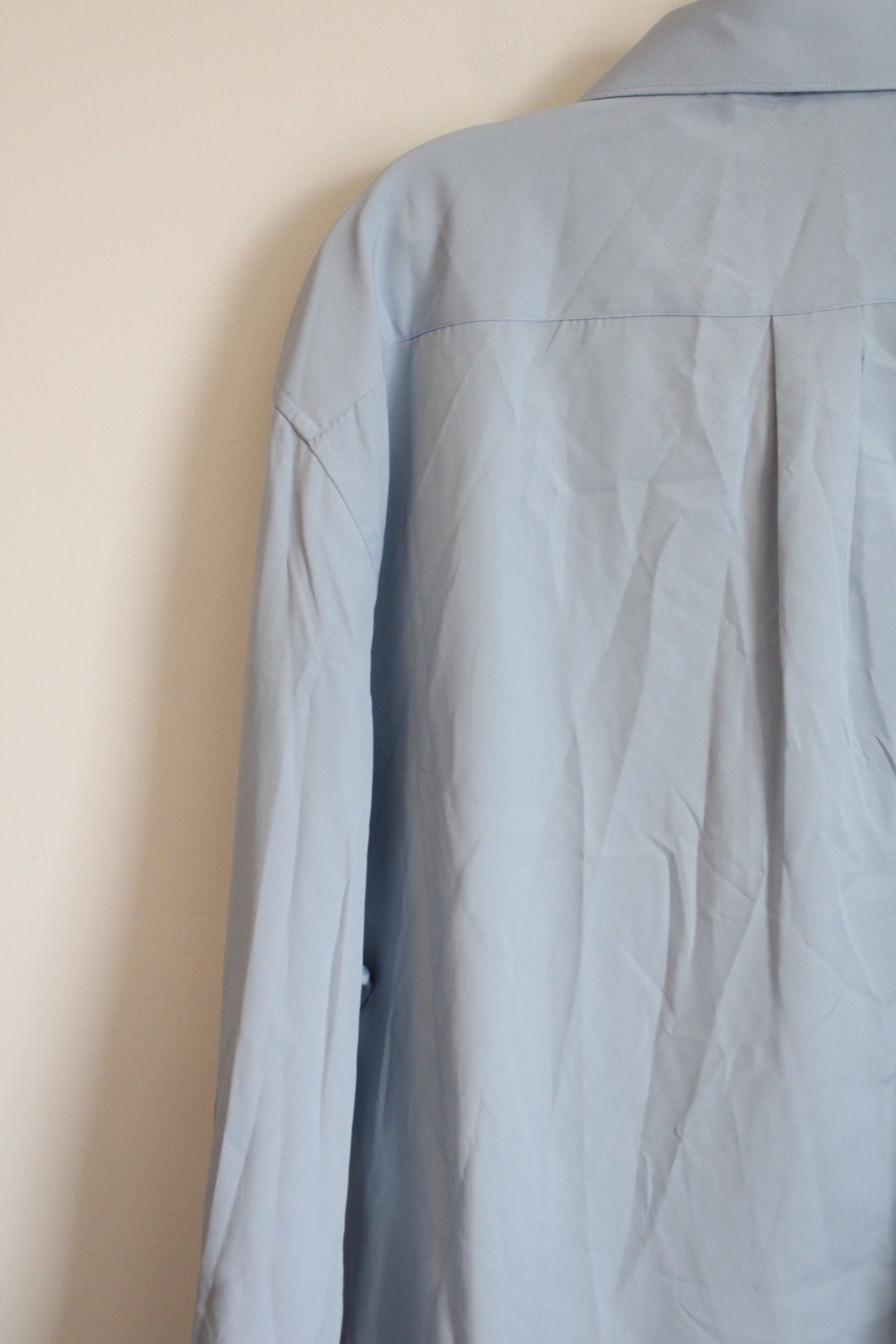 NEW Christian Aujard Performance Stretch Light Blue Button Down Regular Fit Shirt | 2XL 18-18 1/2 34/35