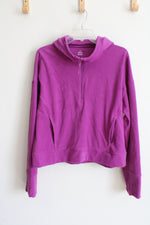 Under Armour Magenta Fleece 1/4 Zip Pullover | L