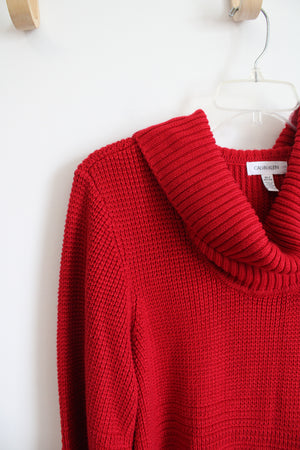 Calvin Klein Red Cowl Neck Sweater | XL
