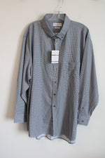 NEW Christian Aujard Performance Stretch Black White Button Down Regular Fit Shirt | 2XL 18-18 1/2 34/35 (Copy)