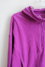 Under Armour Magenta Fleece 1/4 Zip Pullover | L