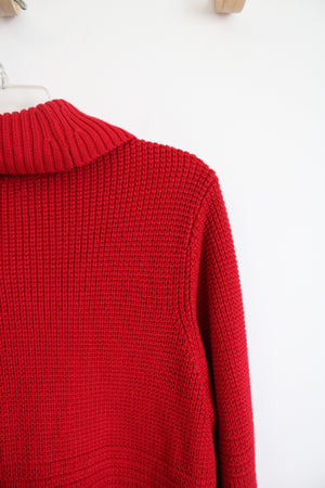 Calvin Klein Red Cowl Neck Sweater | XL