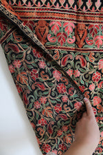 NEW Sevya Black Embroidered Floral Wool Blend Shawl