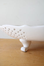 Home Interiors Blue & White Floral Footed Oval Dish