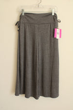 NEW Iz Byer Girl Gray Knit Palazzo Pants with Scrunch Tie Sides | 14