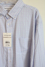 NEW Christian Aujard Performance Stretch Purple Plaid Button Down Regular Fit Shirt | 2XL 18-18 1/2 34/35 (Copy) (Copy)