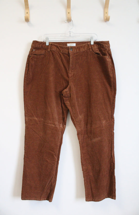 CJ Banks Brown Corduroy Pants | 18W