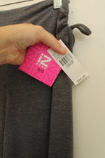 NEW Iz Byer Girl Gray Knit Palazzo Pants with Scrunch Tie Sides | 14