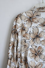 Alfred Dunner Tan Floral Light Jacket | 18