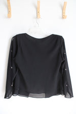 Ursula Black Sheer Cardigan | 10