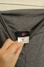 NEW Iz Byer Girl Gray Knit Palazzo Pants with Scrunch Tie Sides | 14