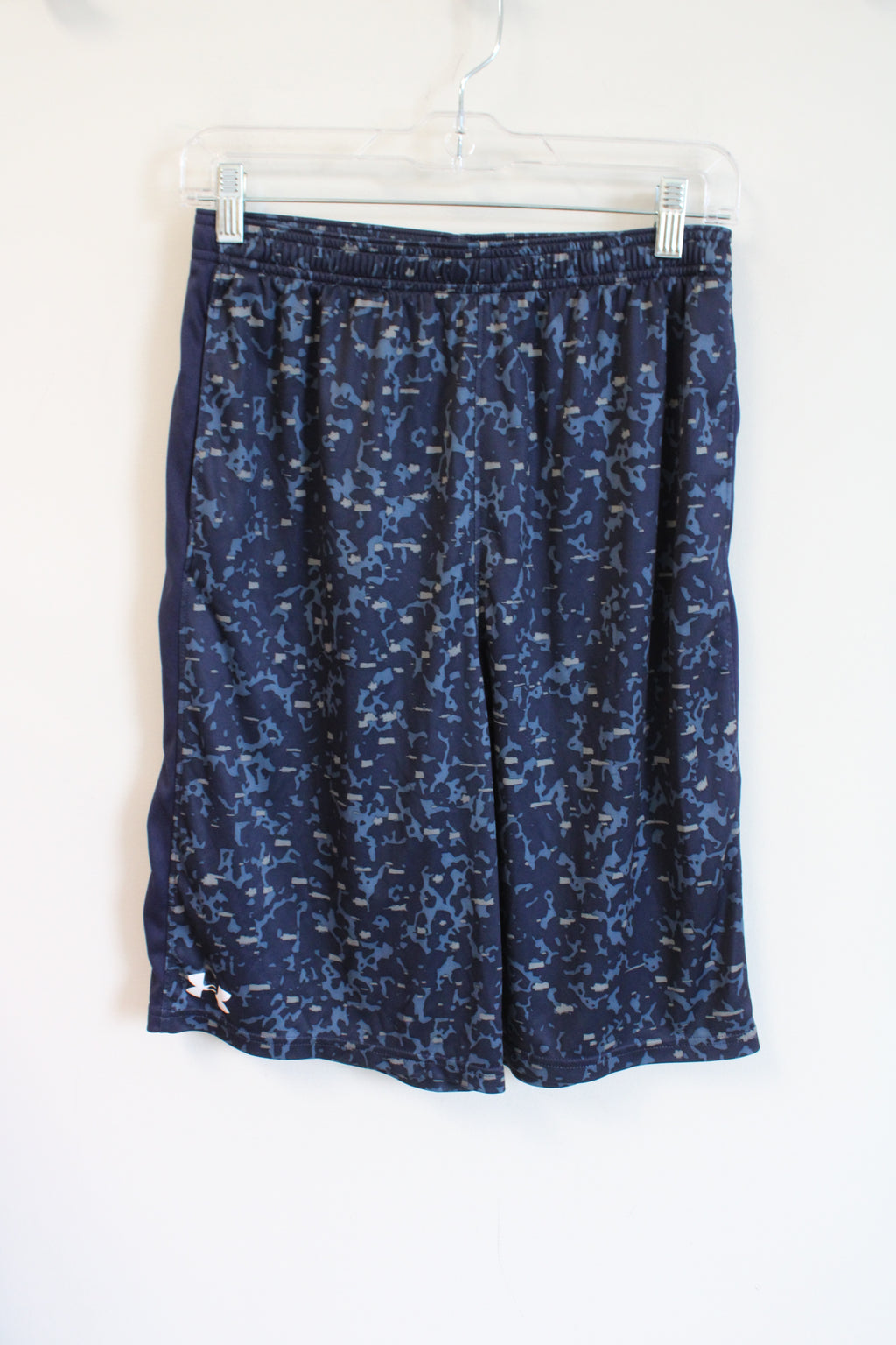 Under Armour Blue & Gray Patterned Athletic Shorts | Youth XL