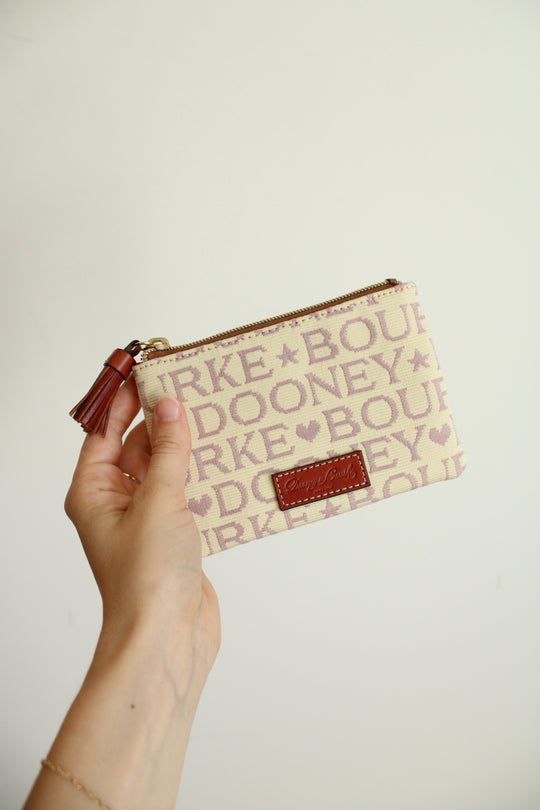 Dooney & Bourke Logo Jacquard Zip Coin Purse Wallet