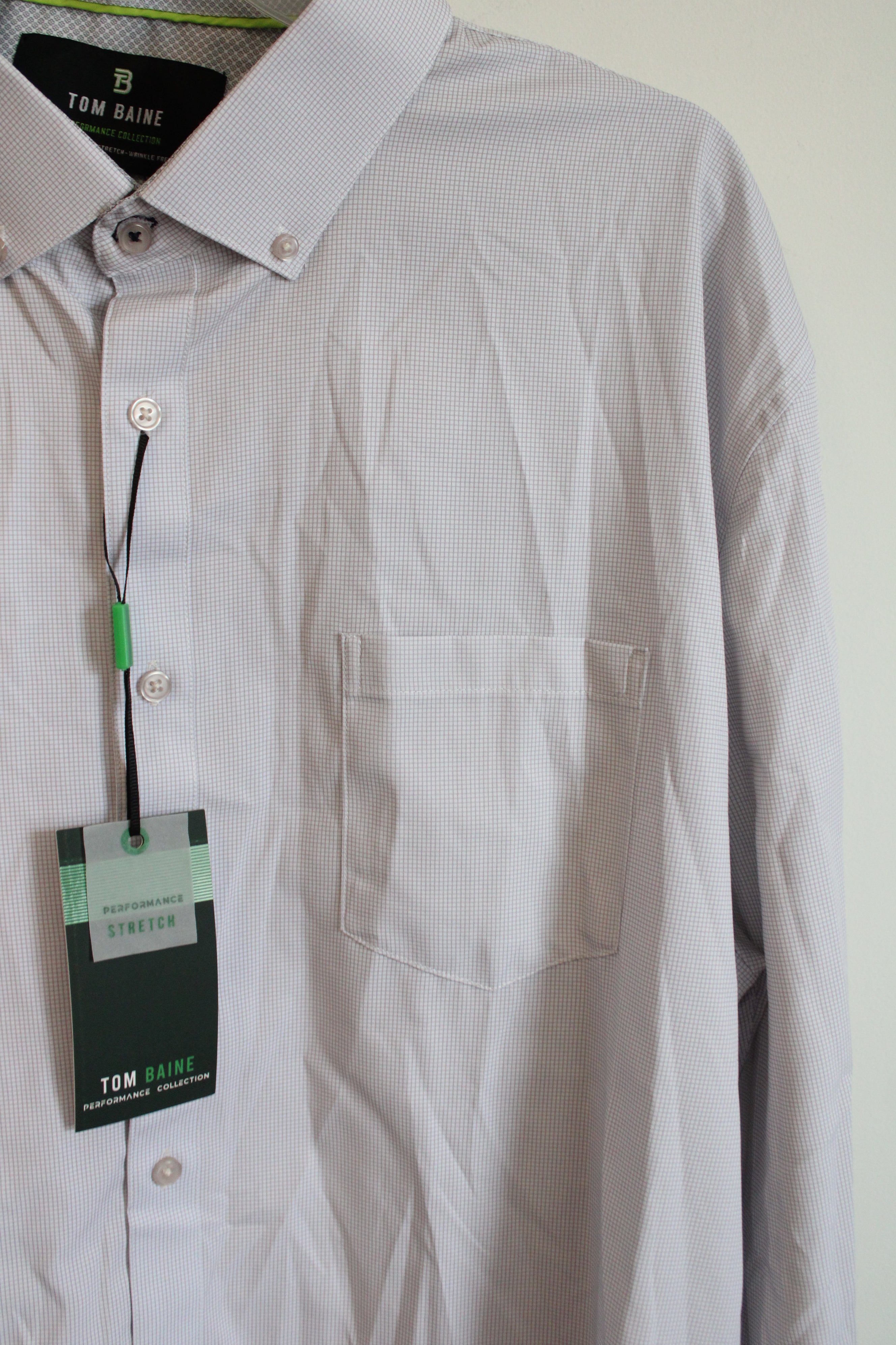 NEW Tom Baine Performance Collection Regular Fit Tan White Button Down – Jubilee Thrift NEW Tom Baine Performance Collection Regular Fit Tan White Button Down – Jubilee Thrift