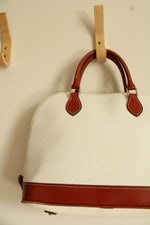 Dooney & Bourke White Pebble Grain Leather Zip Zip Satchel