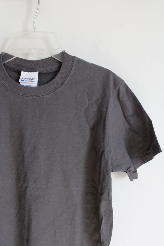 Port And Company Cotton Gray Shirt | Youth 10/12