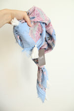 NEW J.Jill Blue & Purple Paisley Scarf