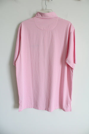 NEW Donald Ross Pink Striped Polo Shirt | M