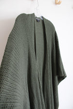 Steve Madden Olive Green Fringe Duster Cardigan | One Size