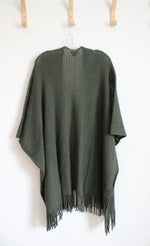 Steve Madden Olive Green Fringe Duster Cardigan | One Size