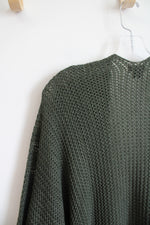 Steve Madden Olive Green Fringe Duster Cardigan | One Size