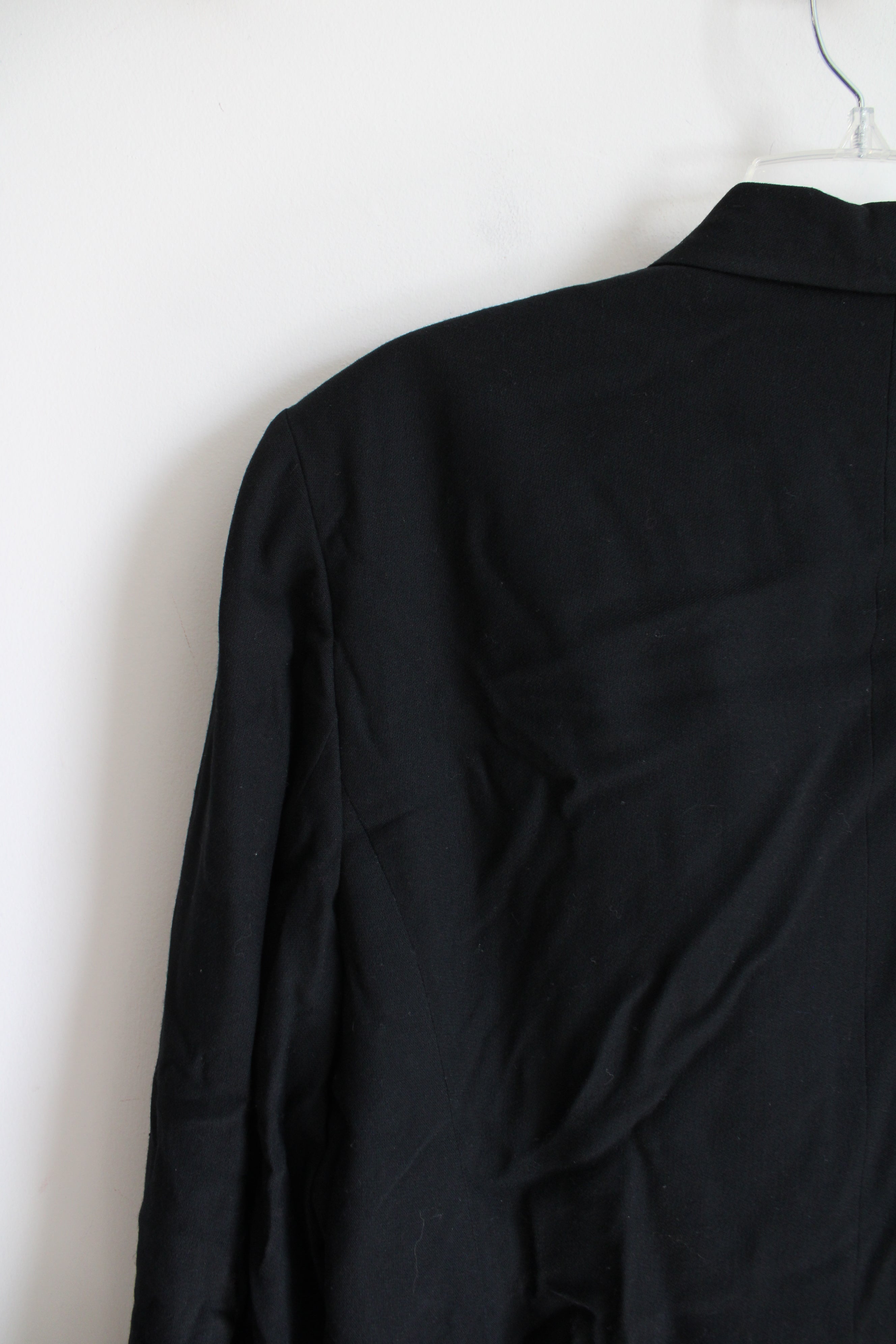 Ralph Lauren Double Breasted Crest Black Wool Blazer | 16