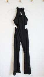 NEW Tresser Black Knit Cutout Jumpsuit | L