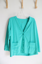 Appleseed's Teal Cardigan | XL Petite