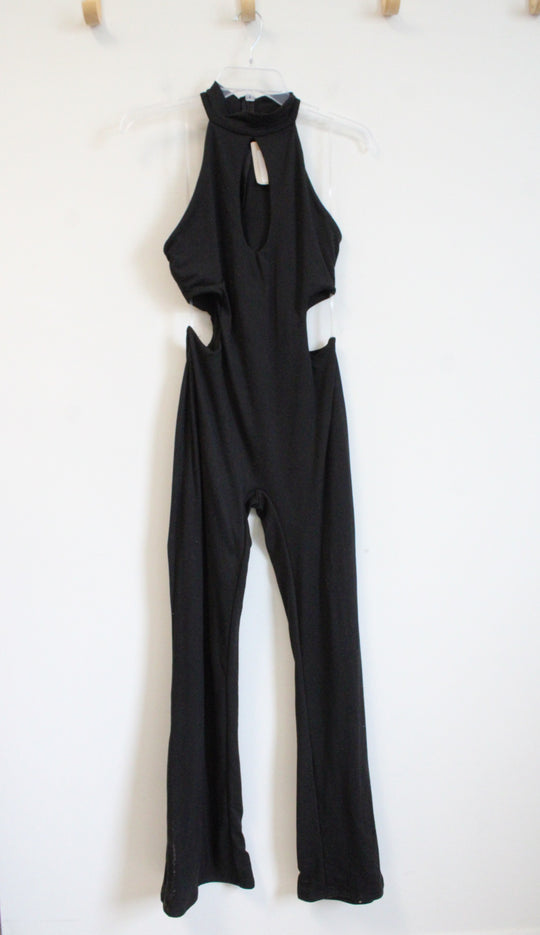 NEW Tresser Black Knit Cutout Jumpsuit | L