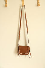 Coach Saddle Rivet Stud Pebbled Leather Dakota Mini Crossbody Swing Bag