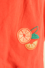 NEW Cat and Jack Orange Cap Sleeve Shirt with Embroidery