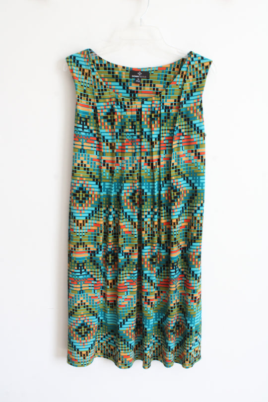 Ronni Nicole Green Patterned Dress | 14