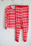 Red Reindeer Pajama Striped Set | M