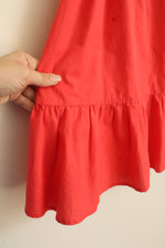 Abercrombie Kids Coral Cutout Ruffle Dress | 7/8