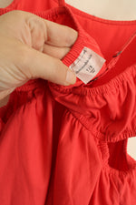 Abercrombie Kids Coral Cutout Ruffle Dress | 7/8
