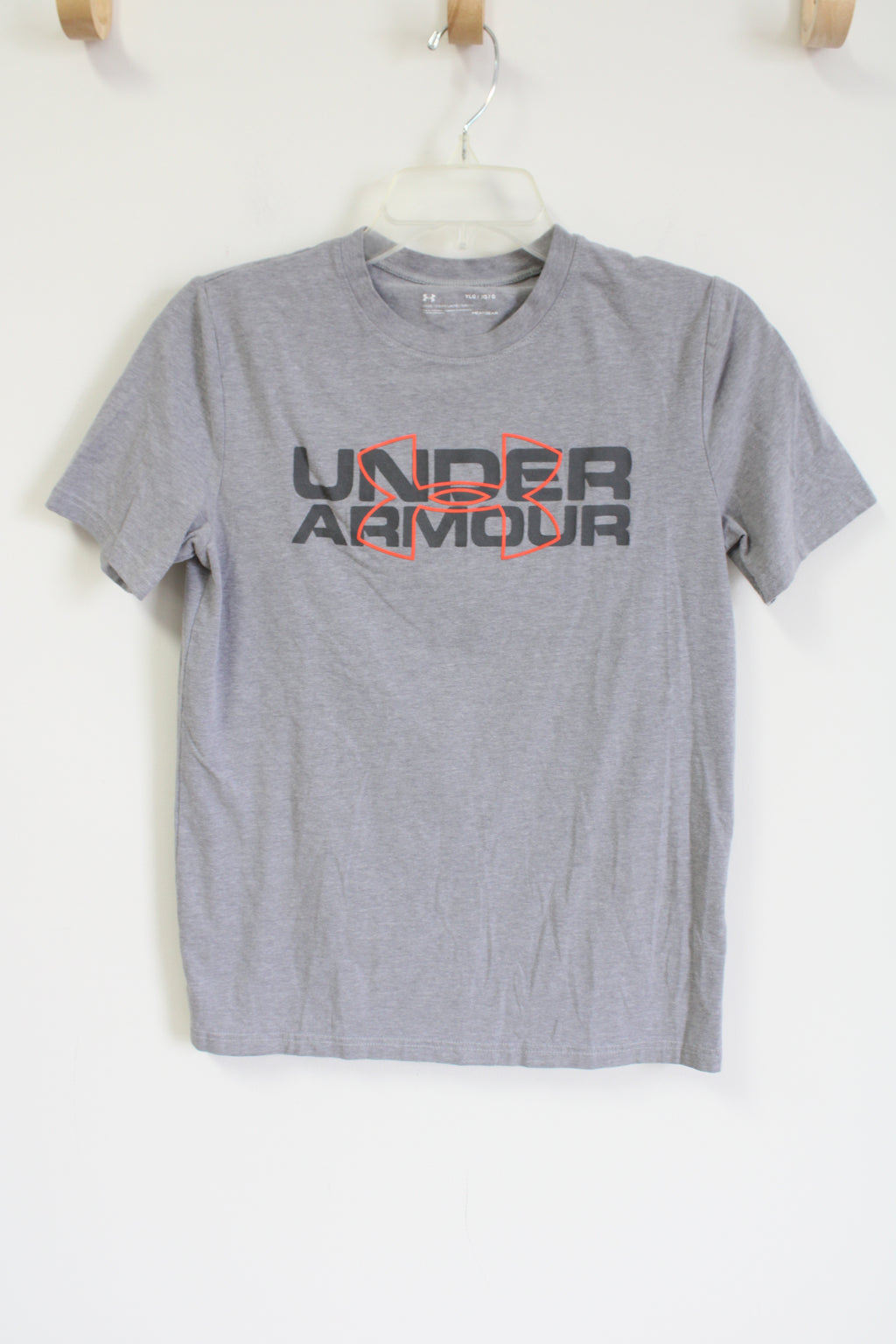 Under Armour Loose Fit HeatGear Gray Tee | Youth L (14/16)